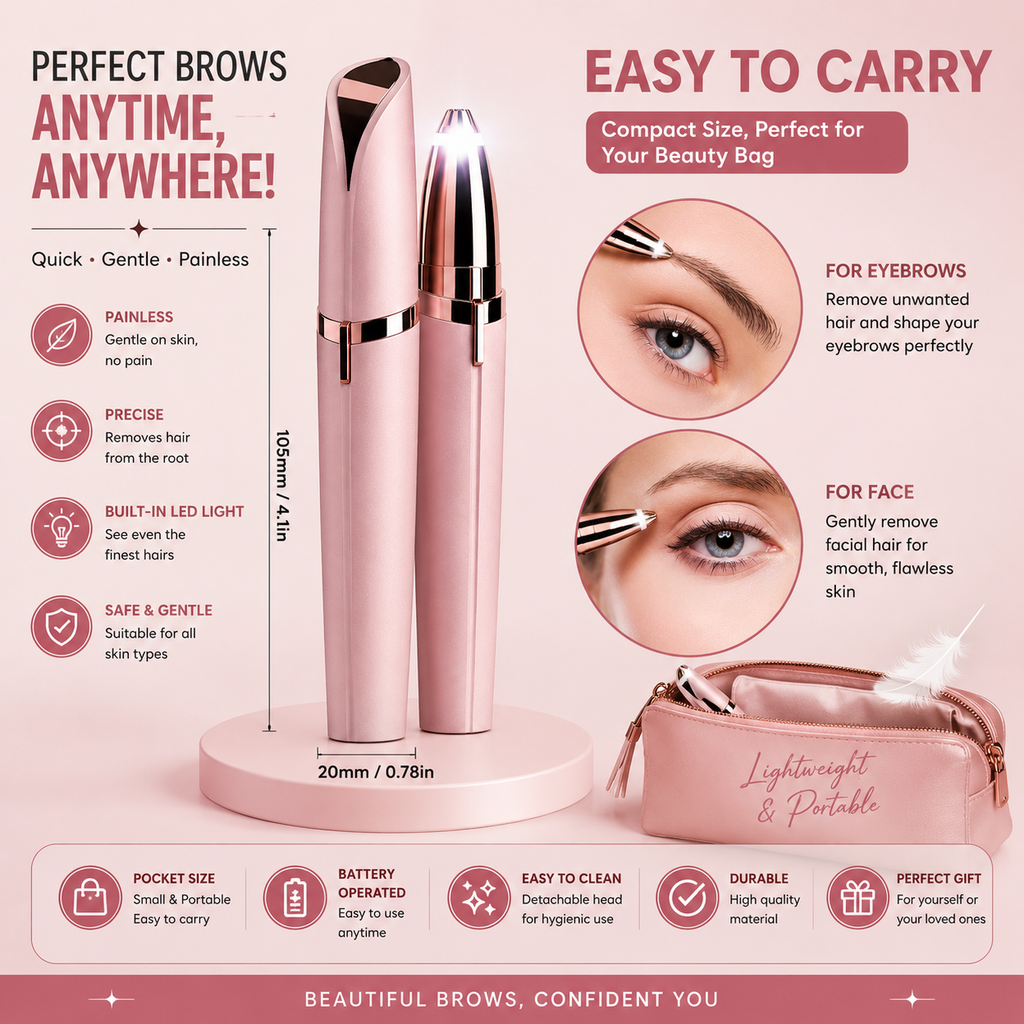 Flawless Brows Eyebrow Hair Remover Machine - (chargeable )