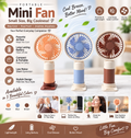 Mini Cute Rechargeable Handheld Fan with Integrated Mobile Stand Base – Premium Single-Speed Portable Desktop Fan