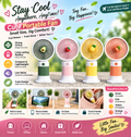 Rechargeable Mini Handy Fan Portable USB Cooling Fan Cute Design Handheld Fan for Kids and Travel - With Cable (Random Color)