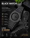 Black Aura Couple Watch – Elegant Matching Timepieces, Stylish Fashion Accessories for Men and Women-without box