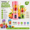 Portable Mini 6 blade Juicer blender | Outdoor Juicing Cup (380ml) - Rechargeable (random Color)