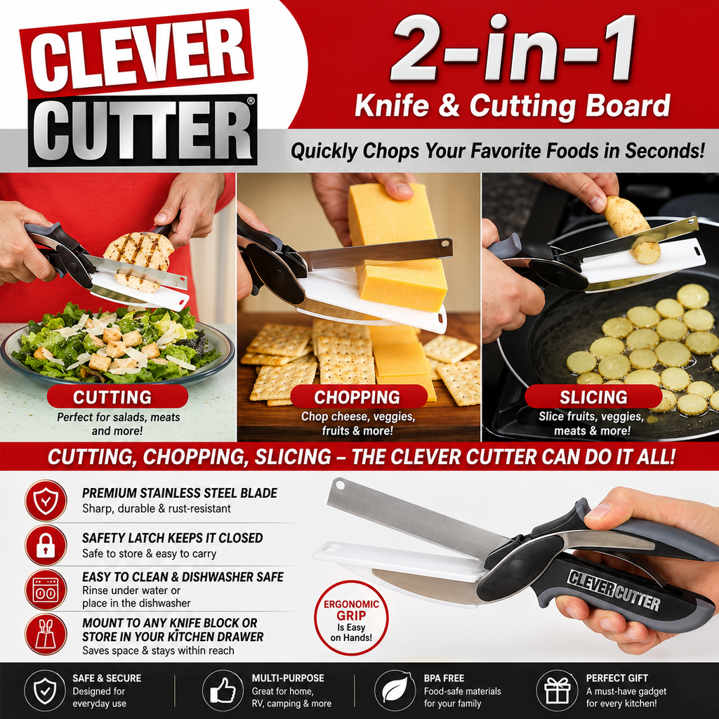 New Smart Clever Cutter Scissor 2 In 1 Cutting Board Utility Cutter Stainless Steel Outdoor Vegetable Knife Multi Function