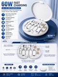 Multifunctional Data Cable Set 60W Fast Charging Cable for Android & Iphone (Random color)