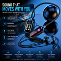 Bluetooth 5.4 Wireless Neckband Earphones with Voice Changer, ENC Noise Cancellation, LED Display, HiFi Deep Bass & 50 Hours Playtime