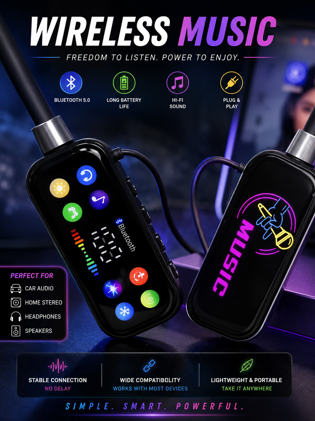 Bluetooth 5.4 Wireless Neckband Earphones with Voice Changer, ENC Noise Cancellation, LED Display, HiFi Deep Bass & 50 Hours Playtime