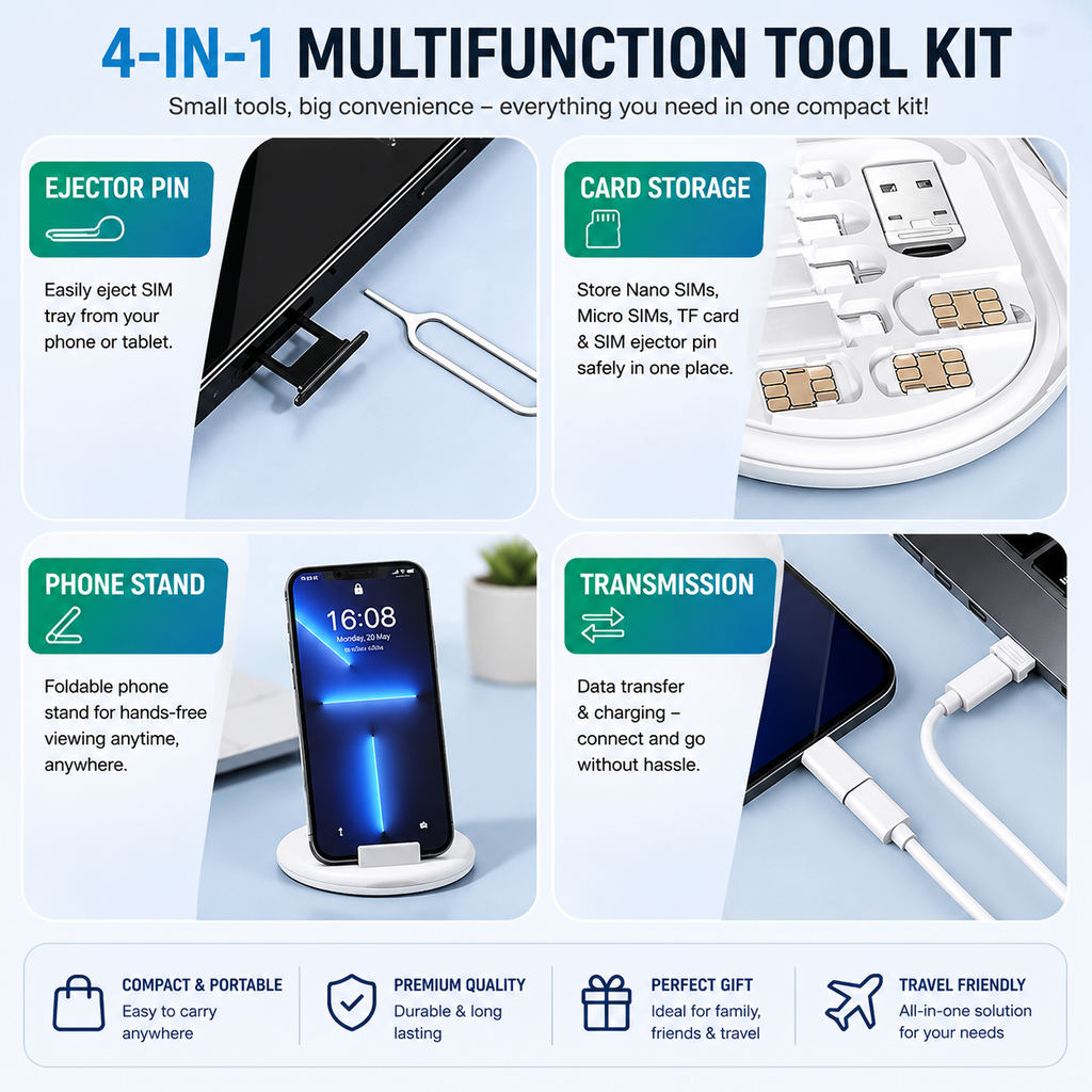 Multifunctional Data Cable Set 60W Fast Charging Cable for Android & Iphone (Random color)