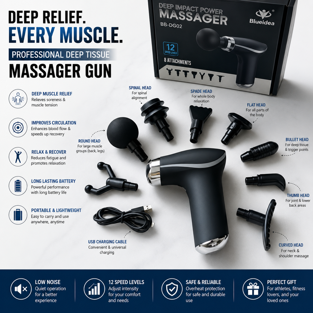 Cordless & Rechargeable Compact Body Massager | Model BLD-811 | Best Quality Massager