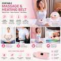 Heating Pad Women Period Pain Cramp Relief Belt | Portable Electric Menstrual Heating Pad With 3 Heat Levels & 4 Massage Modes For Belly And Waist Pain Relief
