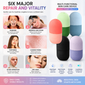 Ice Roller Facial Massager | Silicone Cleansing Ice Lattice | Ice Cube Roller with Scrub (Random Color)