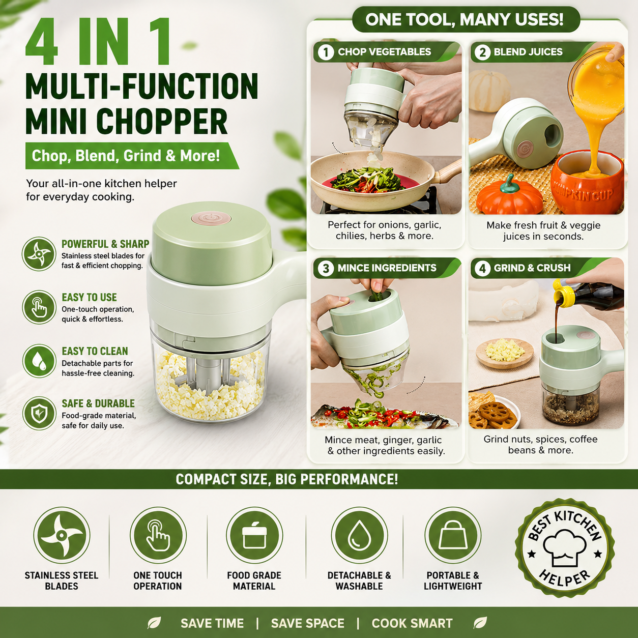 Electric Handheld Vegetable Cutter Slicer Multifunctional Food Chopper Compact Durable And Easy To Use Kitchen Tool