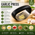 Garlic Press Rocker - Stainless Steel Garlic Press, Versatile Garlic Crusher, Easy to Use and Store Garlic Mincer – Effortless Cleanup and Dish Safe Garlic Grater(random color)