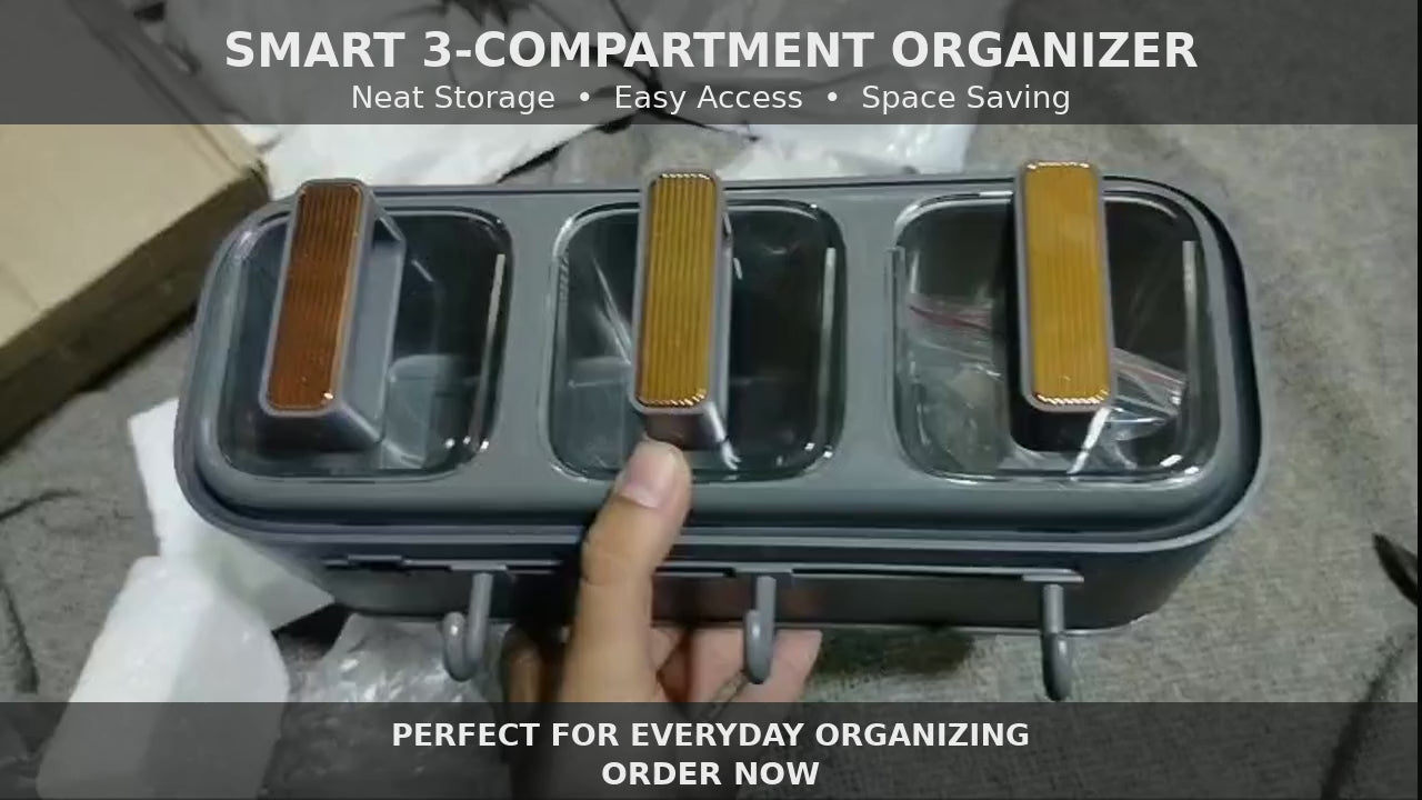 Wall Mounted Seasoning Box Condiment Containers Space Saving Storage Durable Transparent Kitchen Organizer
