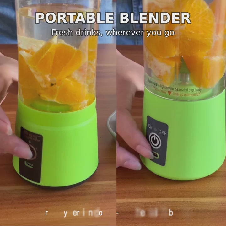 Portable Mini 6 blade Juicer blender | Outdoor Juicing Cup (380ml) - Rechargeable (random Color)